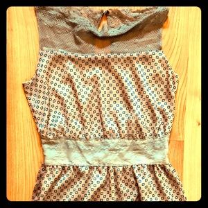 Lace detailed gray summer dress